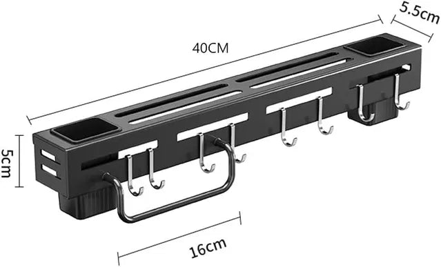 Wall Mounted Magnetic Knife Holder & Cutlery Organizer